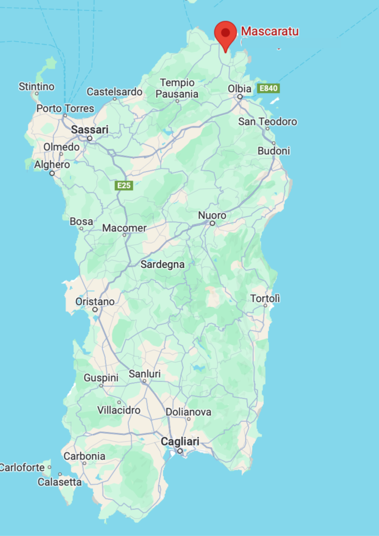 Map of Sardinia